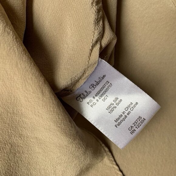 Babaton Aritzia Women's Silk Blouse Tank Top Sleeveless Beige Taupe Brown Size S - Picture 8 of 13